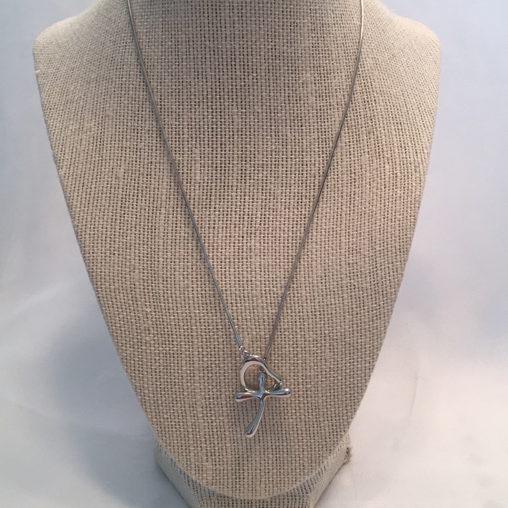 Premiere Designs Cross Heart Silver Plated Necklace